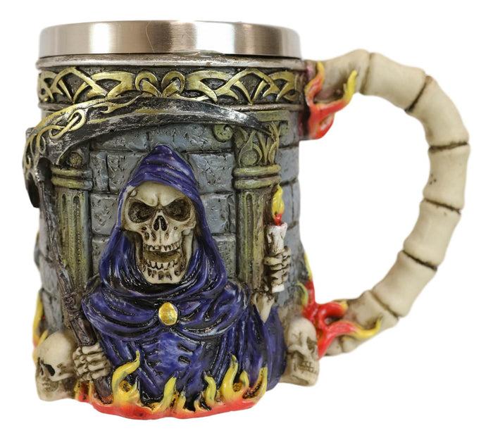Ebros Day Of The Dead Holy Death Fire Grim Reaper With Scythe Beer Stein Tankard