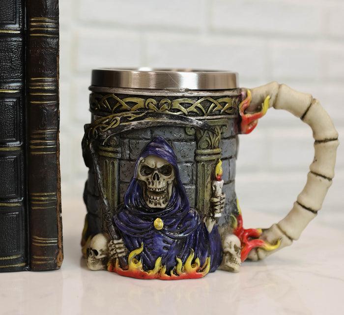 Ebros Day Of The Dead Holy Death Fire Grim Reaper With Scythe Beer Stein Tankard