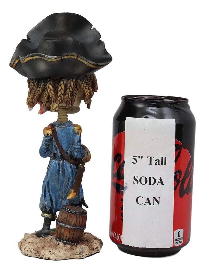 Ebros Day Of The Dead Pirate Davy Jones With Parrot Skeleton Bobblehead Figurine