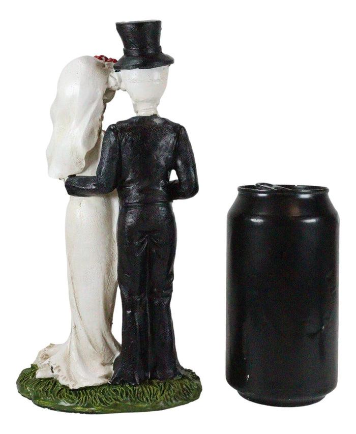 Ebros Day Of The Dead Skeleton Bride And Groom With Rose Flower Bouquet Figurine