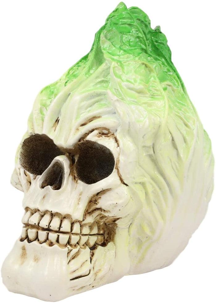 Ebros Day Of The Dead Vegetable Napa Cabbage Skull Statue 6"L Cranium Figurine