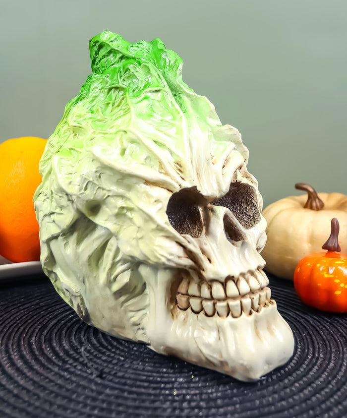 Ebros Day Of The Dead Vegetable Napa Cabbage Skull Statue 6"L Cranium Figurine
