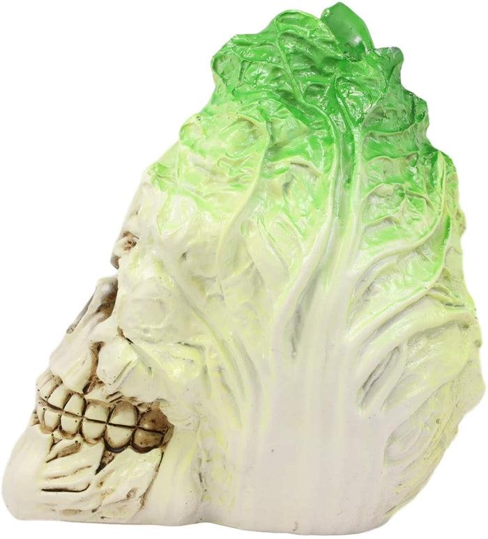 Ebros Day Of The Dead Vegetable Napa Cabbage Skull Statue 6"L Cranium Figurine