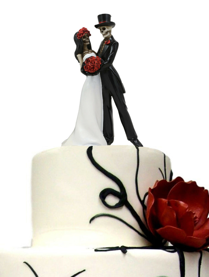 Ebros Day Of The Dead Wedding Dance Skeleton Figurine Cake Topper 6.25"Tall