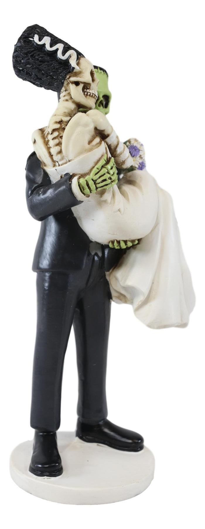Ebros Day Of The Dead Wedding Skeleton Frankenstein Skull Bride & Groom Figurine