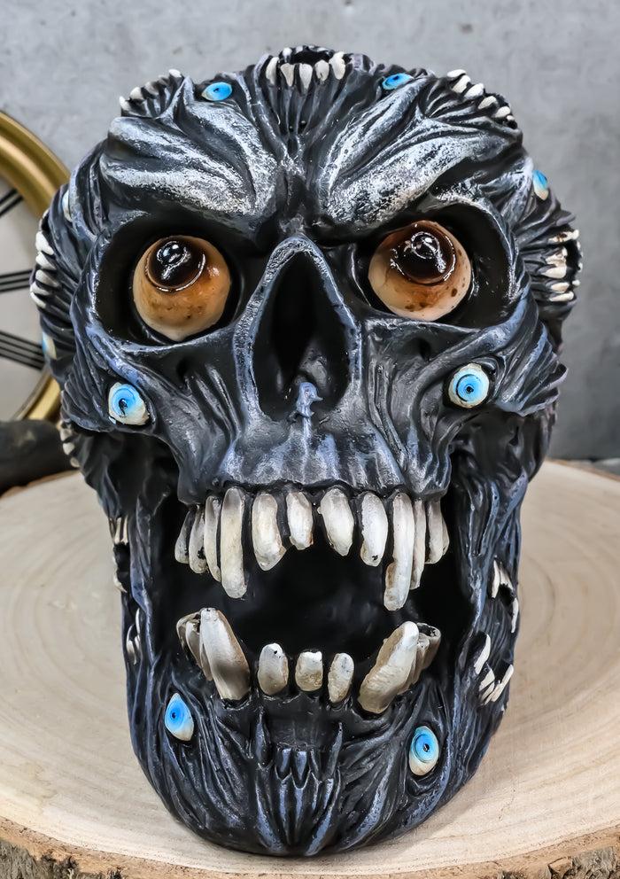 Ebros Demonic Alien Evil Eyes and Fangs Morphing Vampire Skull Ossuary Figurine