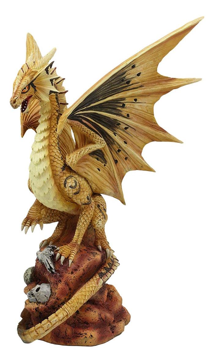 Ebros Desert Sand Element Dragon Statue Anne Stokes Adult And Baby Wyrmling Set