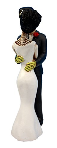 Ebros DOD True Love Kiss Skeleton Frankenstein Bride And Groom Couple Figurine