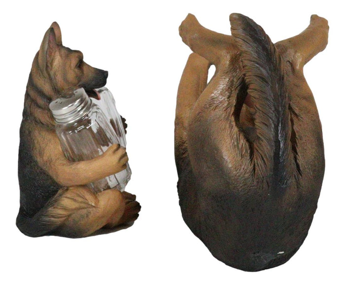 Ebros Dog German Shepherd Wine Holder And Salt Pepper Shakers Holder Set
