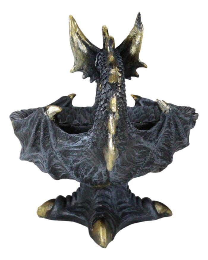 Ebros Double Dragons Decorative Jewelry Potpourri Fruits Bowl Figurine 12"W