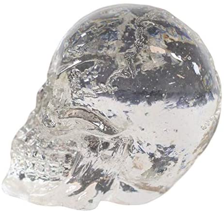 Ebros Dozen Mini Translucent Clear Skull Gothic Halloween Decor 12pc 1 Inch Tall