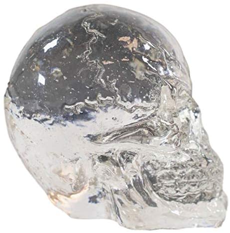 Ebros Dozen Mini Translucent Clear Skull Gothic Halloween Decor 12pc 1 Inch Tall