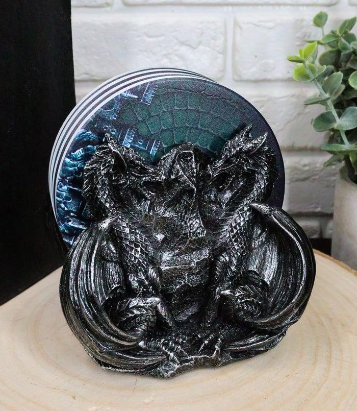 Ebros Dragon Fire Behemoth Of The Skies Dual Dragons Fantasy Figurine Coaster