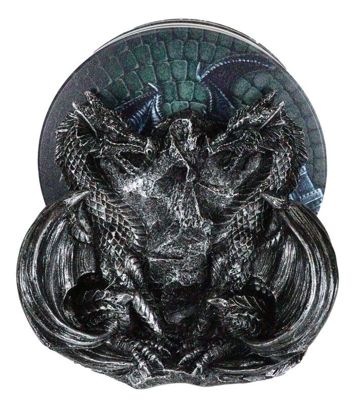 Ebros Dragon Fire Behemoth Of The Skies Dual Dragons Fantasy Figurine Coaster