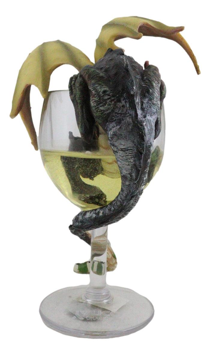 Ebros Drunken White Wine Spirit Dragon Statue Medieval Renaissance Fantasy Decor