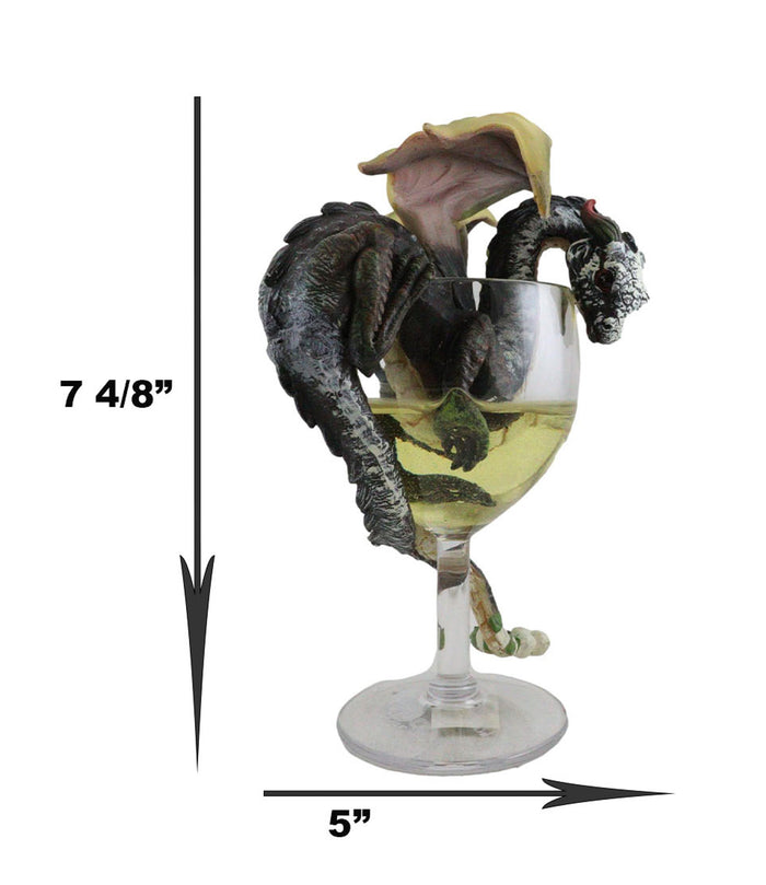 Ebros Drunken White Wine Spirit Dragon Statue Medieval Renaissance Fantasy Decor