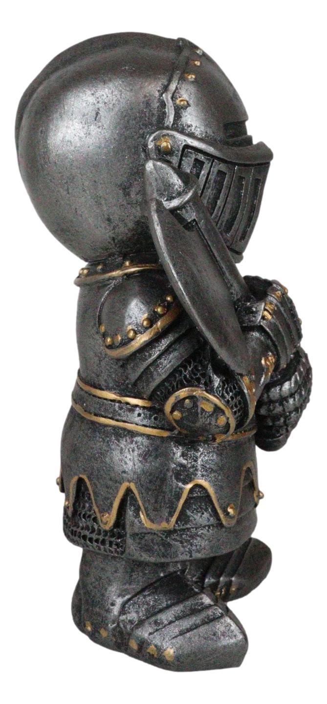 Ebros Dwarf Axeman Medieval Knight Of The Cross Templar Crusader Figurine 4.5" H