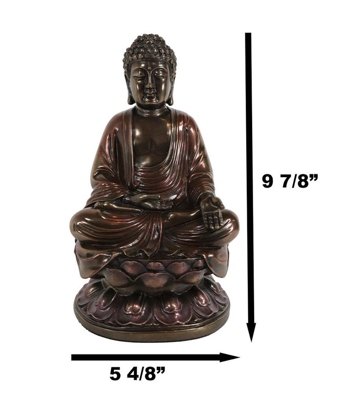 Ebros Eastern Enlightenment Buddha Sakayamuni Meditating On Lotus Seat 10"H