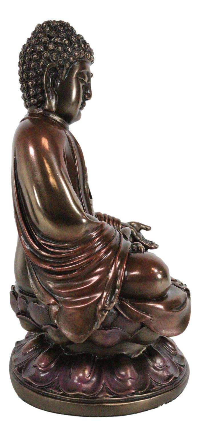 Ebros Eastern Enlightenment Buddha Sakayamuni Meditating On Lotus Seat 10"H