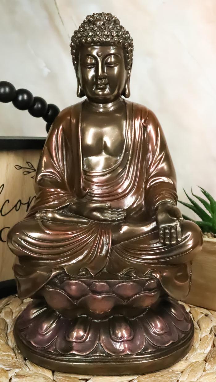 Ebros Eastern Enlightenment Buddha Sakayamuni Meditating on Lotus Seat 10"H Ebros Eastern Enlightenment Buddha Sakayamuni Meditating on Lotus Seat 10"H