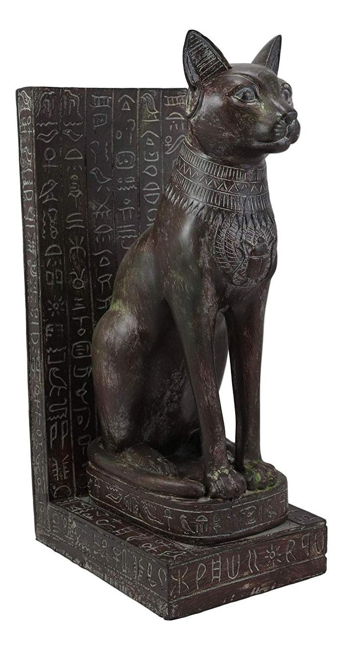 Ebros Egyptian Bastet Bookend Statue Or Epitaph Figurine 14" Tall (SET OF 2)