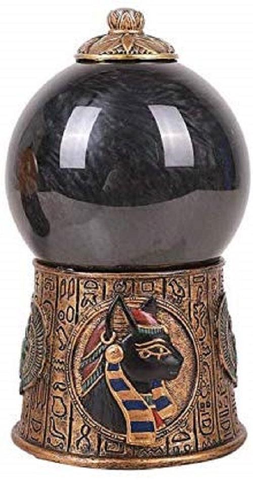 Ebros Egyptian Bastet Sound Activated Sand Storm Water Globe 7 1/4 Inch Tall