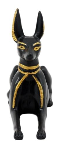 Ebros Egyptian Classical God Anubis Jackal Dog Figurine 5.5"L Deity Of Afterlife