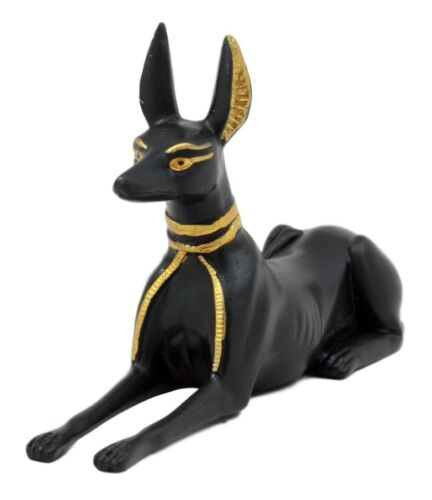 Ebros Egyptian Classical God Anubis Jackal Dog Figurine 5.5"L Deity Of Afterlife