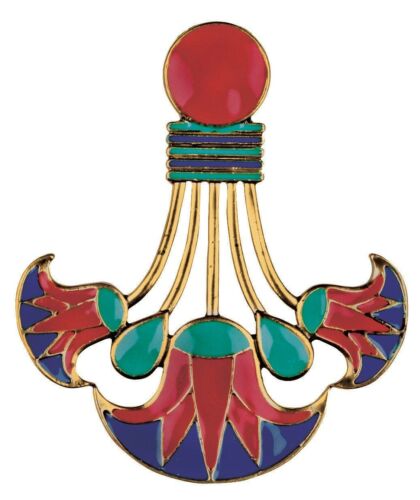 Ebros Egyptian Cleopatra Lotus Pendant Medallion Necklace Accessory Jewelry