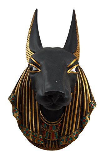 Ebros Egyptian Deity Anubis God Of Afterlife Bust Wall Plaque 15.5"H Figurine
