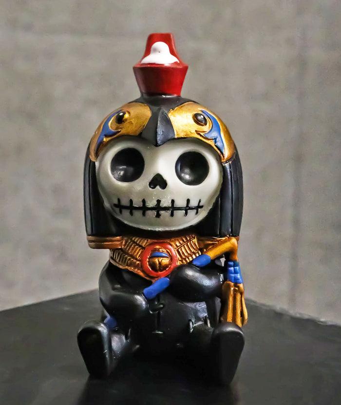 Ebros Egyptian Furrybones Horus Ra Falcon Bird God Holding Flail Figurine Small 3.75 Inch Tall Furry Bones Skeleton Decor Statue Gods and Goddesses of Egypt