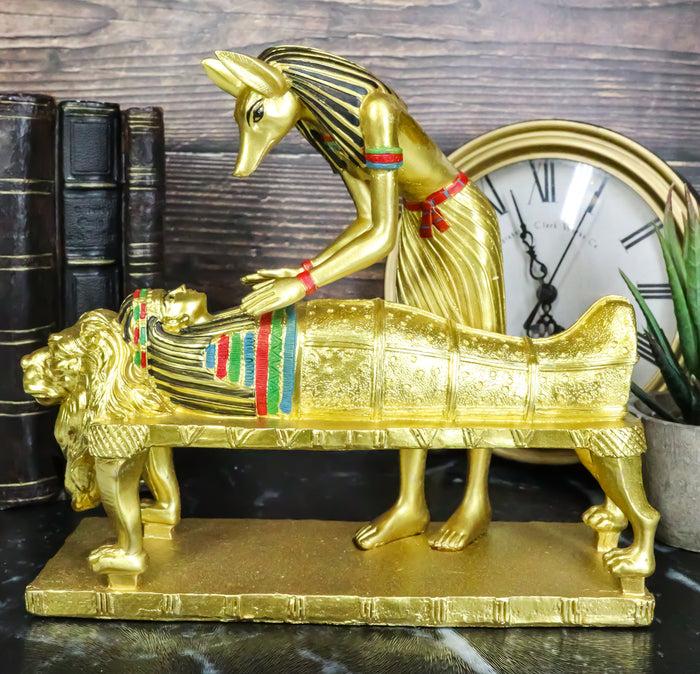 Ebros Egyptian God Of The Dead Golden Anubis Embalming Pharaoh Mummy Statue Ebros Egyptian God Of The Dead Golden Anubis Embalming Pharaoh Mummy Statue