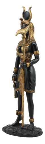 Ebros Egyptian Goddess Hathor Holding Ankh Statue 12.5"Tall Deity Of Motherhood Music And Dance Figurine