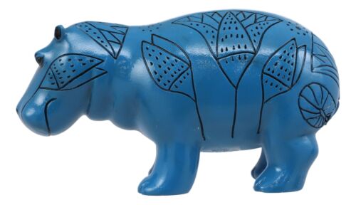 Ebros Egyptian Goddess Taweret Statue 6" Long Blue Nile River Hippopotamus Fertility Deity With Hieroglyphs Figurine Hippo Talisman As Gods Of Egypt Pharaoh Kingdom