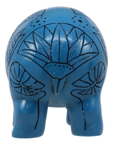 Ebros Egyptian Goddess Taweret Statue 6" Long Blue Nile River Hippopotamus Fertility Deity With Hieroglyphs Figurine Hippo Talisman As Gods Of Egypt Pharaoh Kingdom