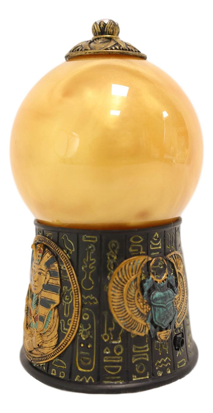 Ebros Egyptian Pharaoh King TUT Sound Activated Sand Storm Water Globe 7 1/4"H