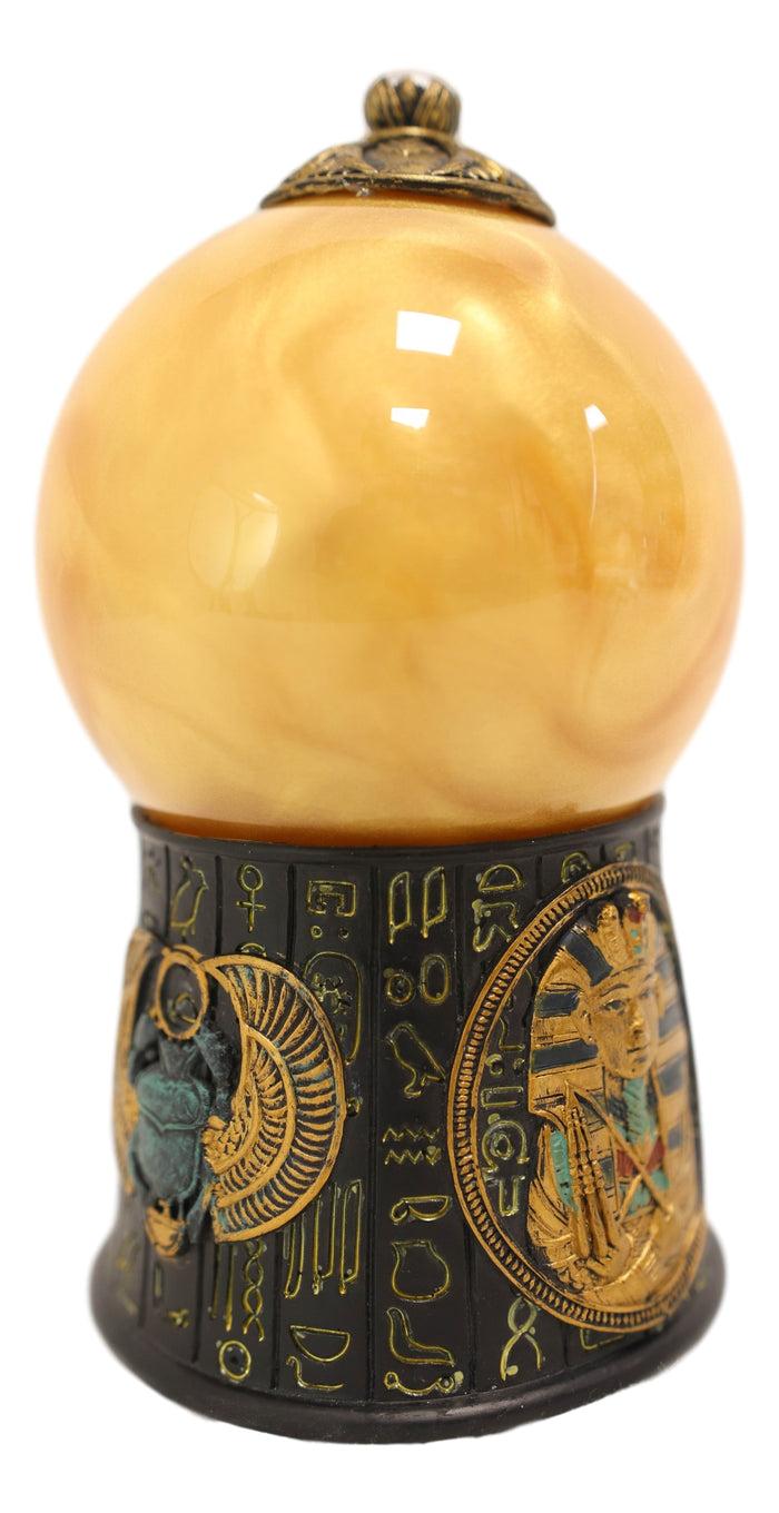 Ebros Egyptian Pharaoh King TUT Sound Activated Sand Storm Water Globe 7 1/4"H