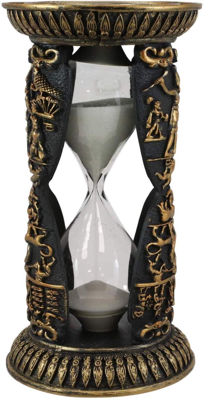 Ebros Egyptian Royal Insignia Hieroglyphic Sandtimer Desktop Figurine 6.25"H