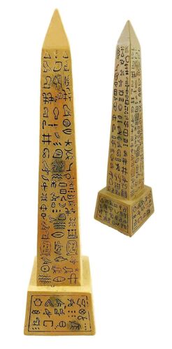 Ebros Egyptian Temple Of Ra Sand Desert Obelisk With Hieroglyphs Statue 8" Tall