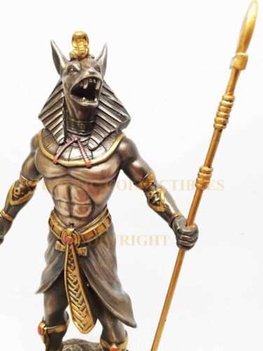 Ebros Egyptian Theme Anubis Holding Staff God Of Aferlife & Dead Inpu Statue Sculpture