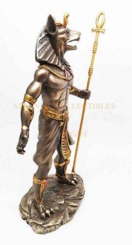 Ebros Egyptian Theme Anubis Holding Staff God Of Aferlife & Dead Inpu Statue Sculpture