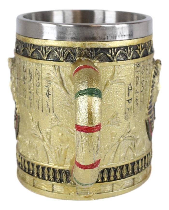 Ebros Egyptian Theme Dynasty Pharaoh King Tut Mask Bust Coffee Cup Mug Beer Tankard