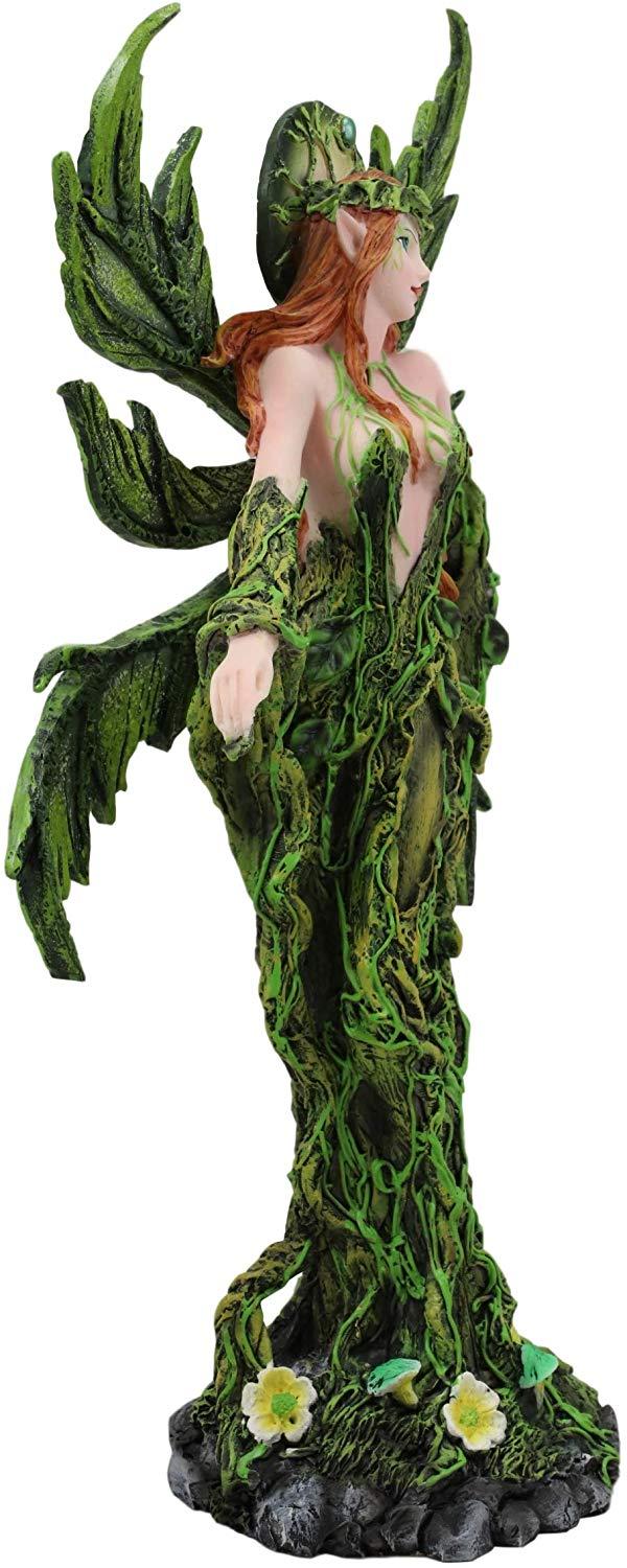 Ebros Elemental Earth Gaia Forest Green Fairy Statue Decorative Figurine 12.25"H
