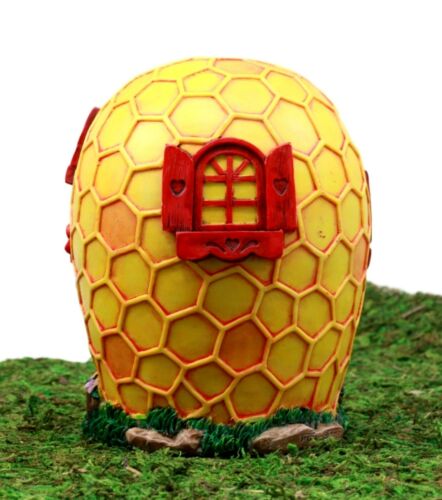 Ebros Enchanted Fairy Garden Miniature Bear Bee Hive Honeycomb Cottage House Figurine