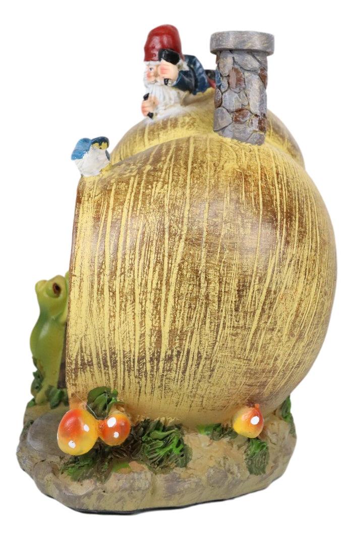 Ebros Fairy Garden Mr Gnome And Frog Mini Helix Snail Cottage House Figurine 7.5"Tall