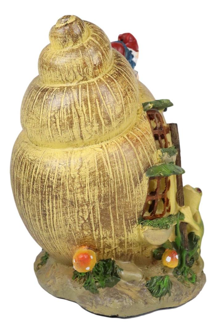 Ebros Fairy Garden Mr Gnome And Frog Mini Helix Snail Cottage House Figurine 7.5"Tall