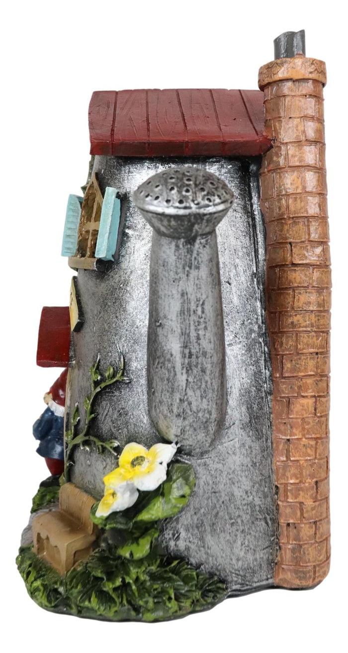 Ebros Fairy Garden Watering Can Mr And Mrs Gnome Mini House Welcome Figurine 8.5"Tall