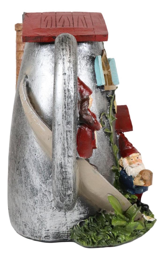Ebros Fairy Garden Watering Can Mr And Mrs Gnome Mini House Welcome Figurine 8.5"Tall