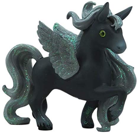 Ebros Fairy Tale Pegasus Horse Figurine Shelf Decor (Grey Shadow Milkyway)