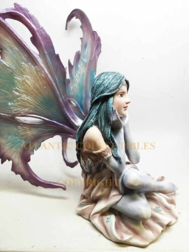 Ebros Fairyland 12.5 Inch Winter Wonderland Posh Winged Fairy Statue Figurine